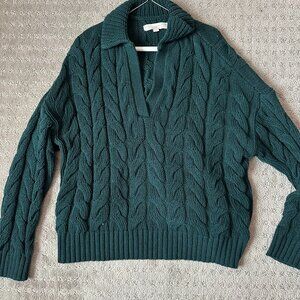 Loft Emerald Green Sweater Sz L